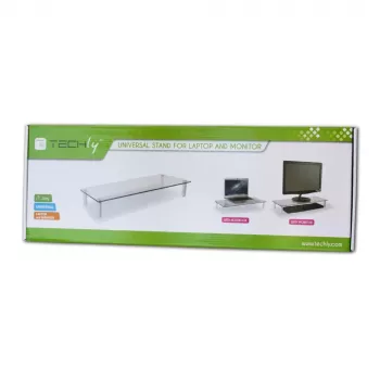 Techly Alzamonitores universal de sobremesa, de pie, 20 kg, 33 cm (13