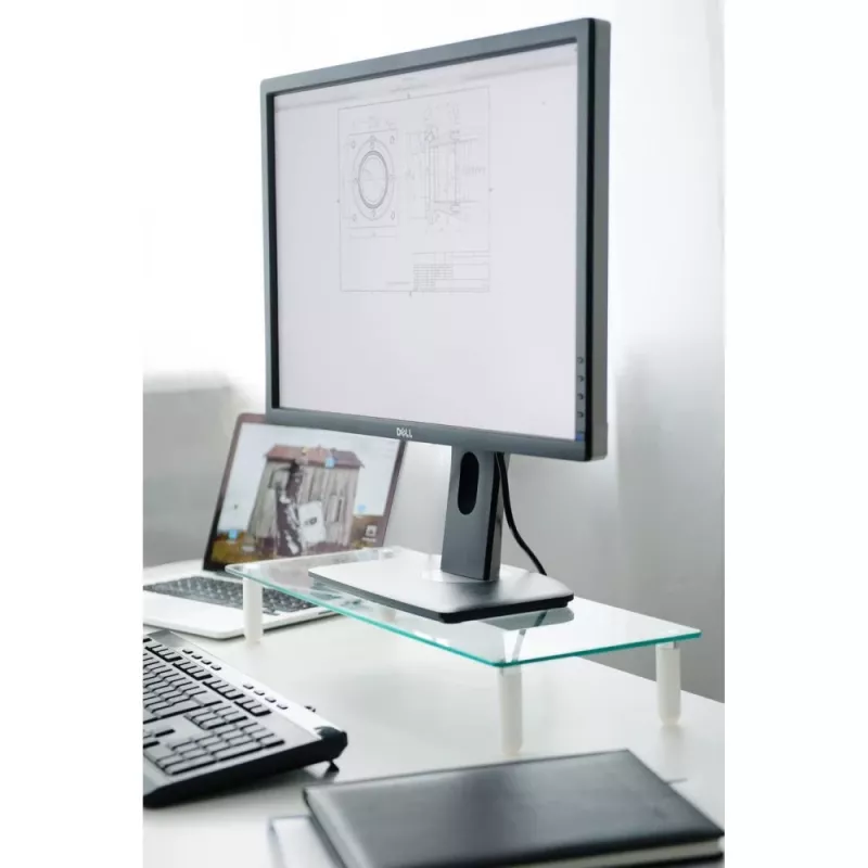 Techly Alzamonitores universal de sobremesa, de pie, 20 kg, 33 cm (13