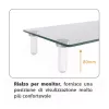 Techly Alzamonitores universal de sobremesa, de pie, 20 kg, 33 cm (13