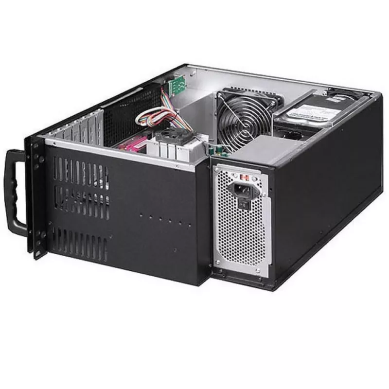 Techly Caja rack industrial 19/sobremesa 4U ultracompacta negra I-CASE MP-P4HX-BLK6