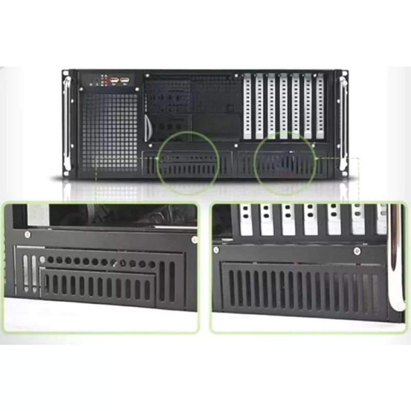 Techly Caja rack industrial 19/sobremesa 4U ultracompacta negra I-CASE MP-P4HX-BLK6