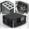 Techly Caja rack industrial 19/sobremesa 4U ultracompacta negra I-CASE MP-P4HX-BLK6