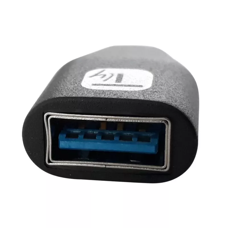Techly Adaptador USB-C macho a USB-A hembra Negro, USB A, USB C, Negro