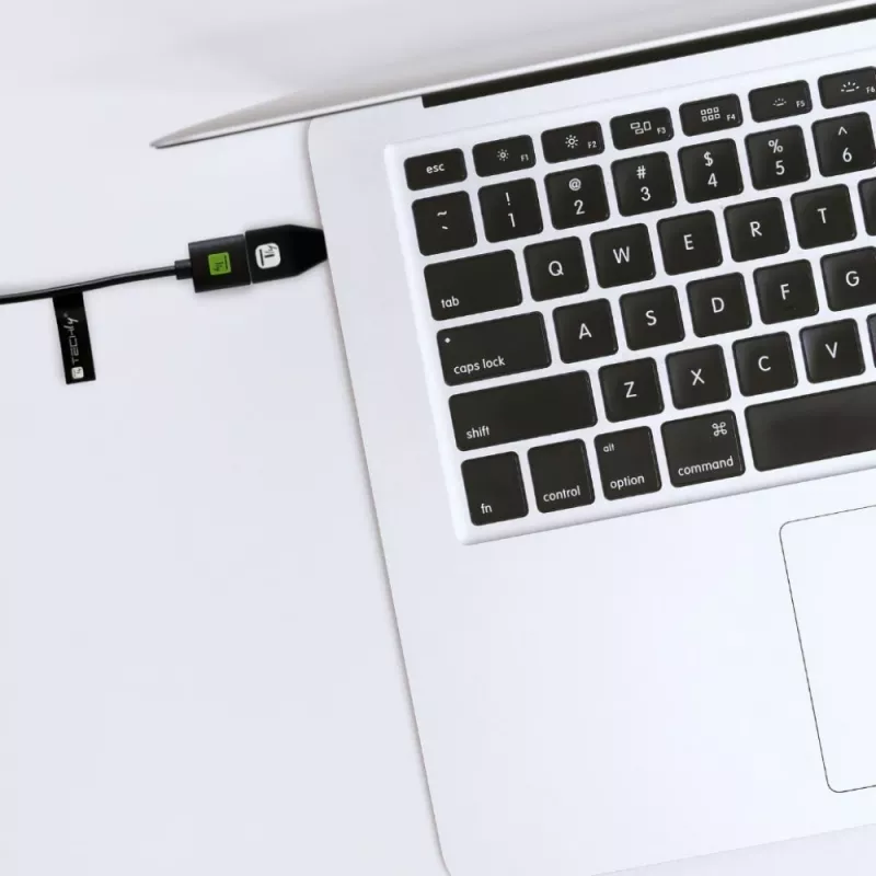 Techly Adaptador USB-C macho a USB-A hembra Negro, USB A, USB C, Negro