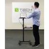 Techly ICA-TB TPM-10 carro regulable en altura para proyector y portátil con estante, negro