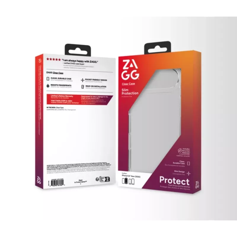 ZAGG Clear Case para Apple iPhone 17 Air, funda, Apple, iPhone 17 Air, 16,5 cm (6,5