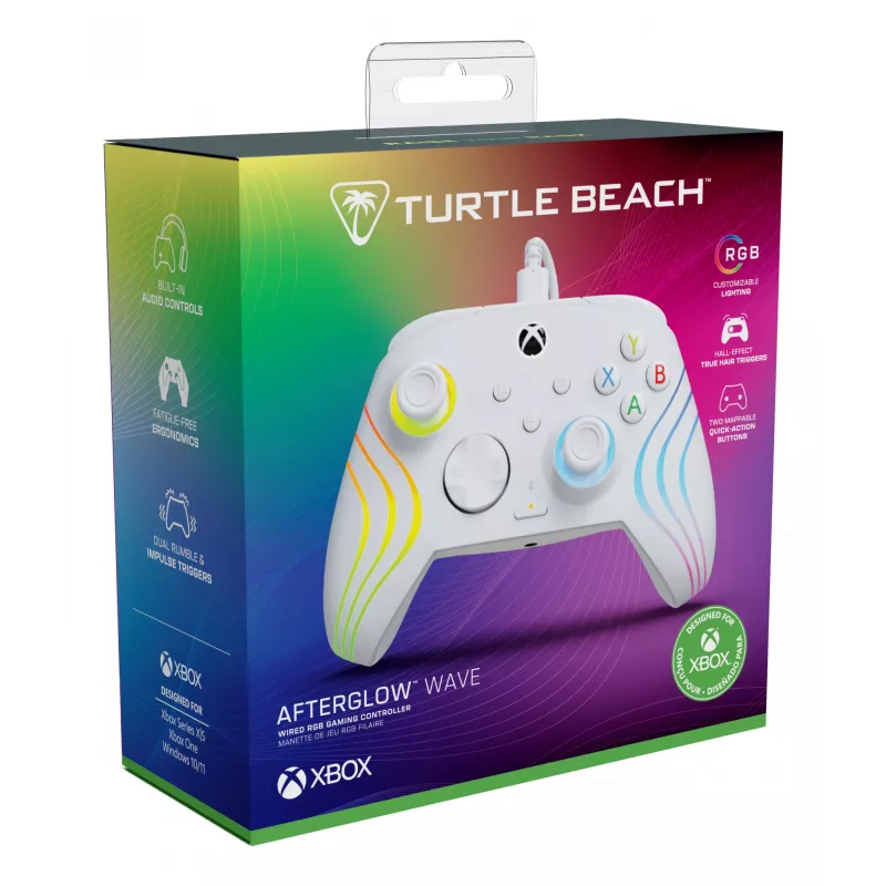 Mando Turtle Beach Afterglow Wave Blanco USB PC Xbox Series S X