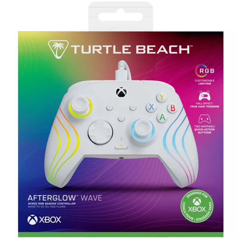 Mando Turtle Beach Afterglow Wave Blanco USB PC Xbox Series S X