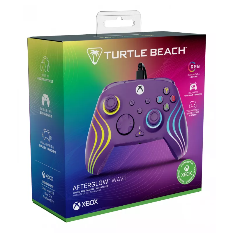 Mando Turtle Beach Afterglow Wave Morado USB PC Xbox Series X
