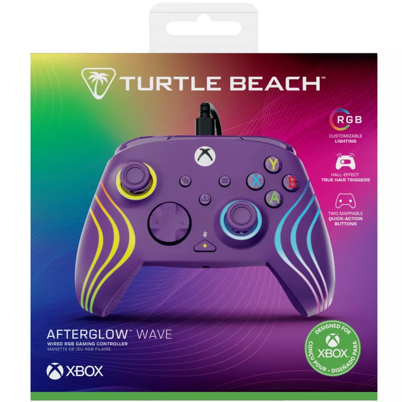 Mando Turtle Beach Afterglow Wave Morado USB PC Xbox Series X