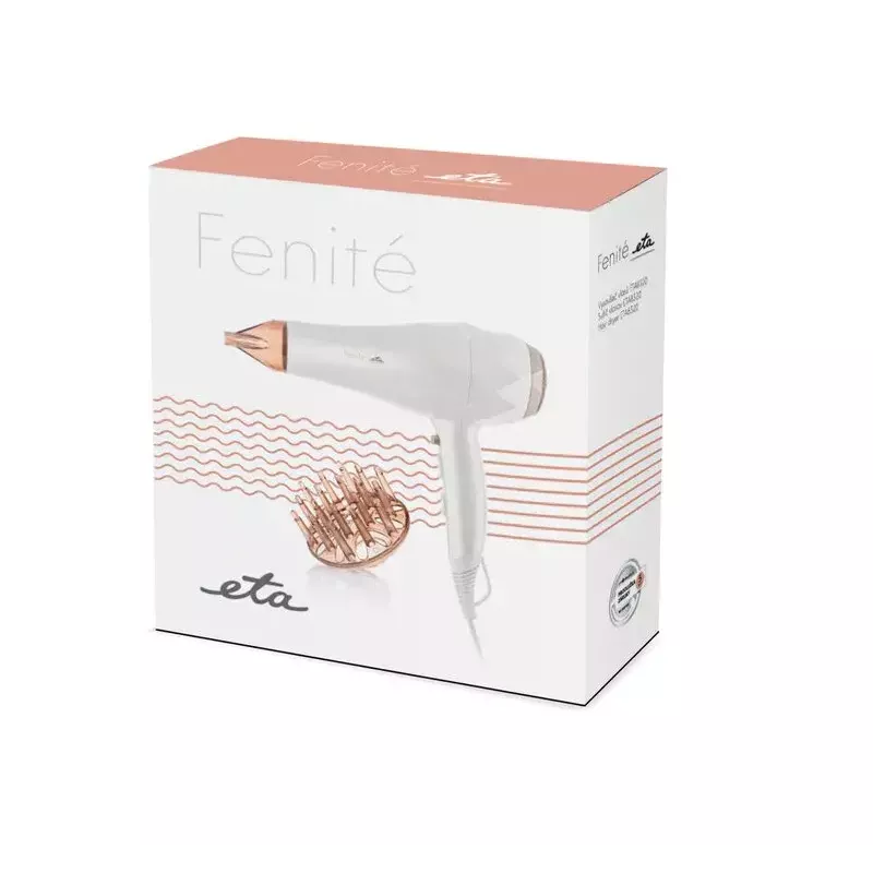 Secador de pelo ETA ETA832090000 2200 W, iónico, nivel frío, 3 niveles de calor, 2 velocidades, blanco