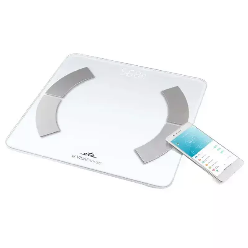 Báscula de baño electrónica ETA ETA277990000 – blanca, cuadrada, capacidad 180 kg, precisión 100 g