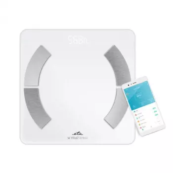 Báscula de baño electrónica ETA ETA277990000 – blanca, cuadrada, capacidad 180 kg, precisión 100 g