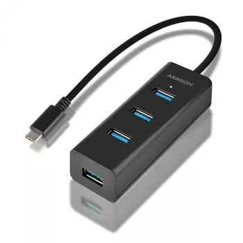 Hub de interfaces Axagon HUE-S2C USB 3.2 Gen 1 (3.1 Gen 1) Type-A 5000 Mbit/s negro