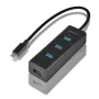 Hub de interfaces Axagon HUE-S2C USB 3.2 Gen 1 (3.1 Gen 1) Type-A 5000 Mbit/s negro