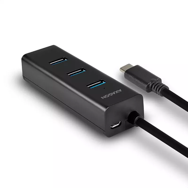 Hub de interfaces Axagon HUE-S2C USB 3.2 Gen 1 (3.1 Gen 1) Type-A 5000 Mbit/s negro