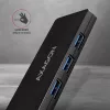 Hub USB SuperSpeed delgado Axagon, USB 3.2 Gen 1 (3.1 Gen 1) Type-A, USB 3.2 Gen 1 (3.1 Gen 1) Type-A, 5000 Mbit/s, negro, plástico, 0,14 m