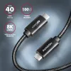 Cable USB Axagon BUCM432-CM10AB USB4 Gen 3x2 1 m USB C negro
