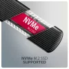 Carcasa metálica externa USB-C 10 Gbit/s sin tornillos AXAGON EEM2-SC para SSD M.2 NVMe, una bahía, gris