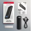 Carcasa metálica externa USB-C 10 Gbit/s sin tornillos AXAGON EEM2-SC para SSD M.2 NVMe, una bahía, gris