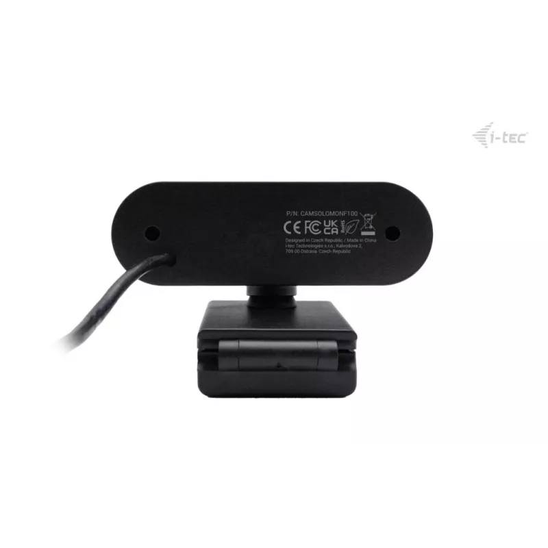 Webcam ITEC SOLOMON 100 1080p, 2 MP, Full HD 1920×1080, USB, soporte con clip, negro