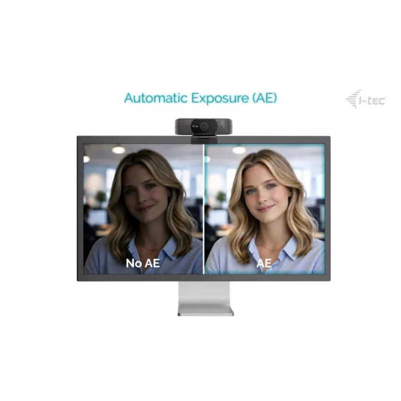 Webcam ITEC i-tec SOLOMON 500 4K PDAF — 4K Ultra HD, 3840×2160, USB, soporte con clip, negro