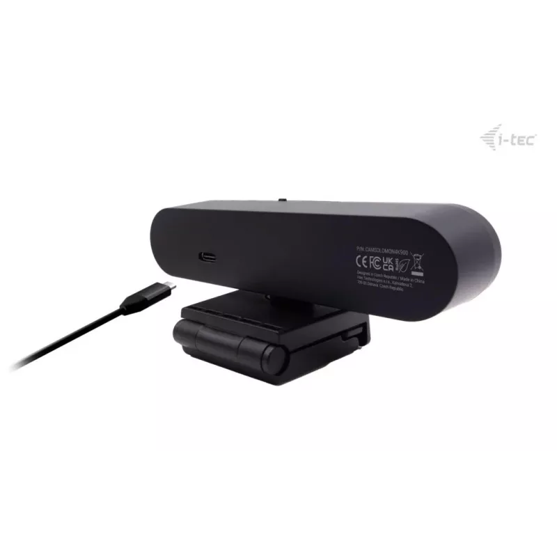 Webcam ITEC SOLOMON PRO 900 4K, 3840×2160, 8,29 MP, USB, soporte con clip, negro