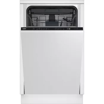 Lavavajillas BEKO DIS46120 totalmente integrable Slimline 45 cm, 11 cubiertos, blanco, 46 dB, clase de eficiencia energética E