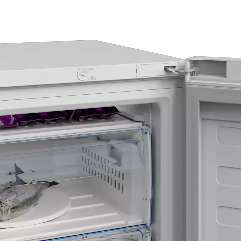 Congelador Beko RFSA240M41WN — 215 L, blanco, Fast Freeze, puerta reversible