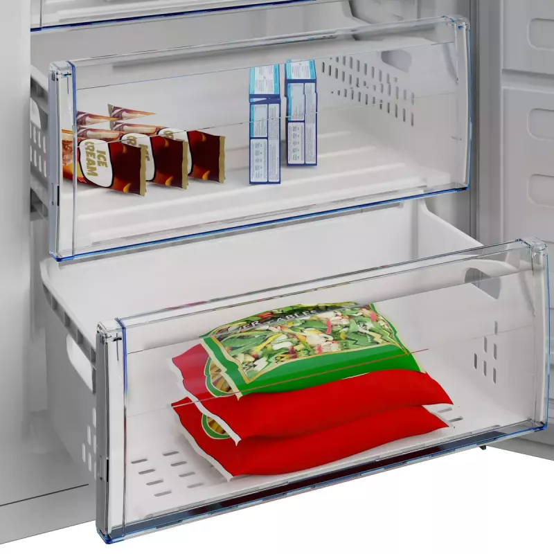 Congelador Beko RFSA240M41WN — 215 L, blanco, Fast Freeze, puerta reversible