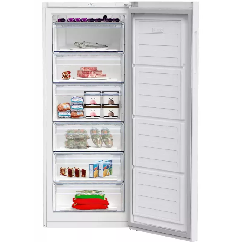 Congelador Beko RFSA240M41WN — 215 L, blanco, Fast Freeze, puerta reversible