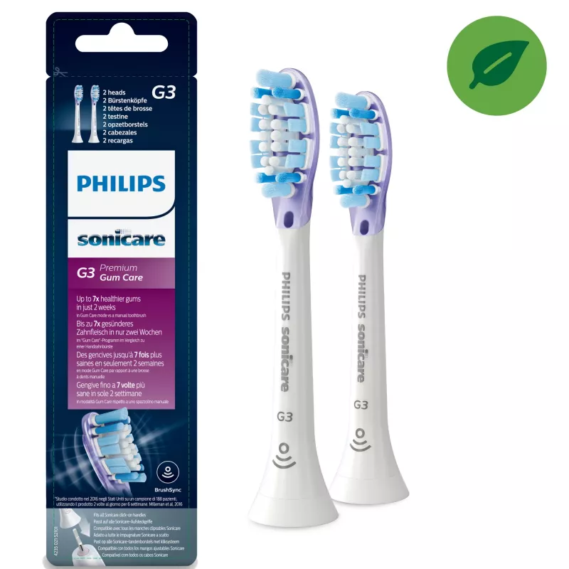 Philips Sonicare G3 Premium Gum Care HX9052/17 2 cabezales de cepillo dental sónico de repuesto