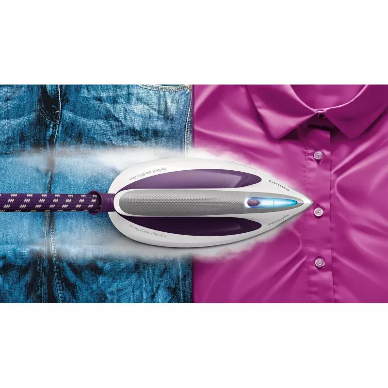 Centro de planchado a vapor Philips GC9660/30 — depósito de agua de 1,8 l, presión de 7,5 bar, golpe de vapor de 520 g/min, suela T-ionicGlide