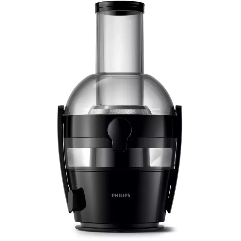 Exprimidor lento Philips Viva Collection HR1856, 800 W, negro, pantalla LED, recipiente de zumo