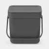 Cubo de basura Brabantia 209888 negro plástico 139x188x174 mm