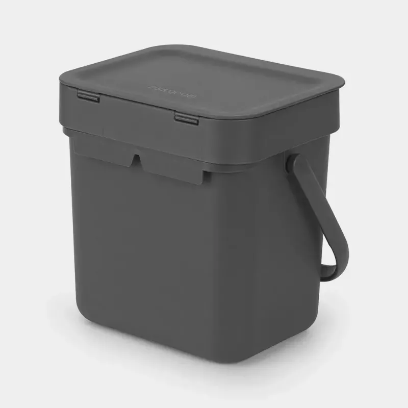 Cubo de basura Brabantia 209888 negro plástico 139x188x174 mm