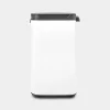 Cubo de basura Brabantia Bo 4 L rectangular acero negro blanco
