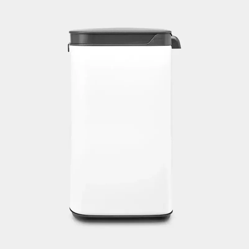 Cubo de basura Brabantia Bo 4 L rectangular acero negro blanco