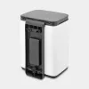 Cubo de basura Brabantia Bo 4 L rectangular acero negro blanco