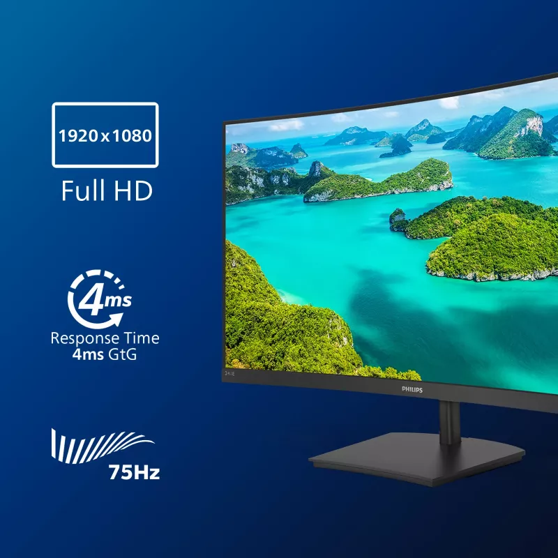 Monitor Philips E Line 241E1SCA/00 59,9 cm (23,6 pulgadas) 1920 x 1080 píxeles Full HD LCD negro