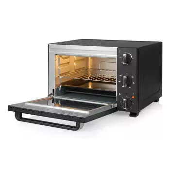 Horno compacto de sobremesa Tristar OV-3627 — 27 L, 1500 W, negro, mandos giratorios