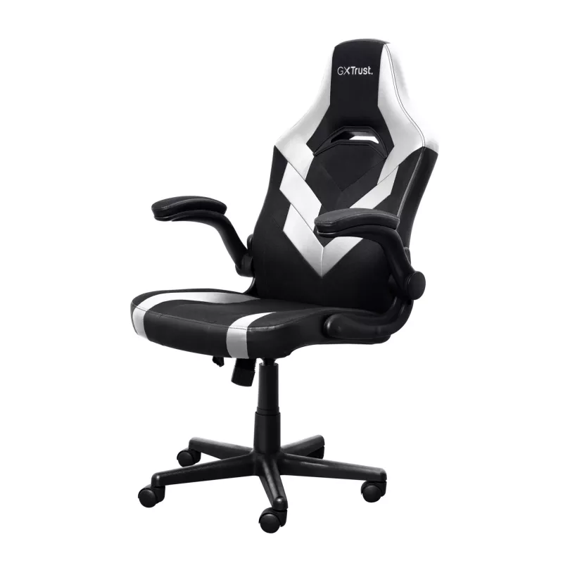Silla gaming universal Trust GXT 703W RIYE negra blanca 140 kg