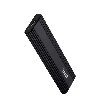 Carcasa SSD TRUST 25806 negra para M.2, unidad única, hasta 4 TB, USB Type-C 10 Gbit/s (USB 3.2 Gen 2)