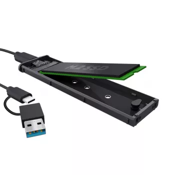 Carcasa SSD TRUST 25806 negra para M.2, unidad única, hasta 4 TB, USB Type-C 10 Gbit/s (USB 3.2 Gen 2)