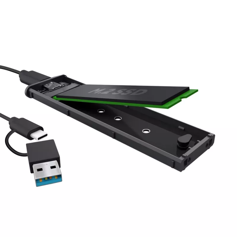 Carcasa SSD TRUST 25806 negra para M.2, unidad única, hasta 4 TB, USB Type-C 10 Gbit/s (USB 3.2 Gen 2)