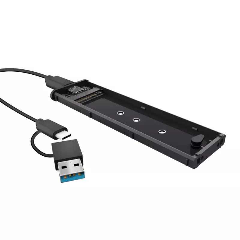 Carcasa SSD TRUST 25806 negra para M.2, unidad única, hasta 4 TB, USB Type-C 10 Gbit/s (USB 3.2 Gen 2)