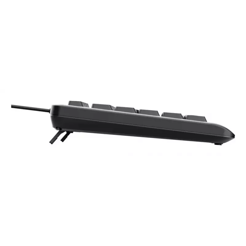 Teclado con cable de tamaño completo TRUST Primo Illuminated USB QWERTZ alemán, 104 teclas, negro, cable de 1,8 m