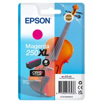 Epson 250XL Violin Claria Photo HD alto (XL) rendimiento magenta Original tóner, 1 ud., 8.9 ml