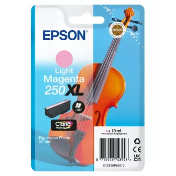 Epson 250XL Violin Claria Photo HD alto (XL) rendimiento magenta claro Original tóner, 1 ud., 10 ml