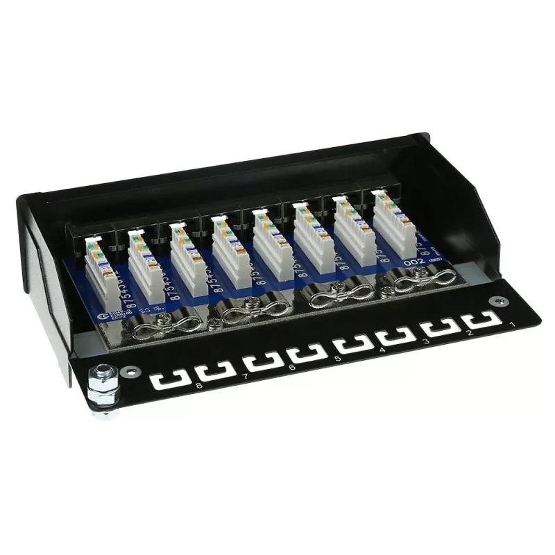 Caja de patch panel CAT5E blindada de superficie 8 puertos ACT FA5001, 173×44×109 mm